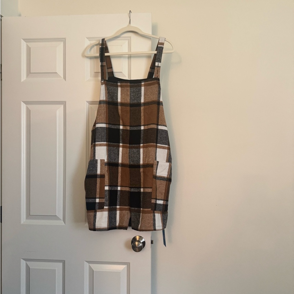 Plaid Women's Shorts Romper